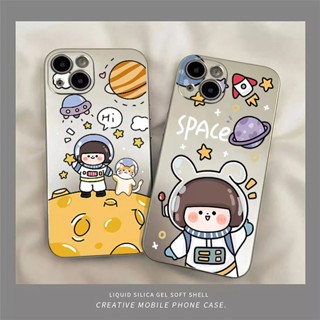 เคสโทรศัพท์ซิลิโคน TPU แบบนิ่ม กันกระแทก ลายเด็กผู้หญิงน่ารัก สําหรับ IPhone 14 13 12 11 Pro XS Max Mini XR X 8 + 7 6S Plus