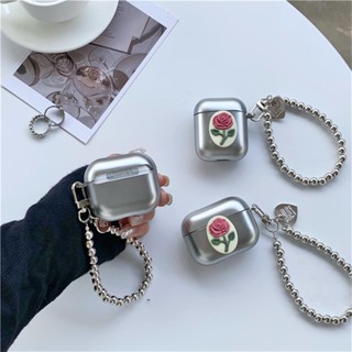 Ins เคสหูฟัง ลายดอกไม้ 3D แฟชั่น พร้อมสายคล้องมือ สําหรับ AirPods 3 Pro 2 AirPod 2