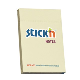 StickN กระดาษโน้ต 3x2" รุ่น Pastel 21006 สีเหลืองพาสเทล