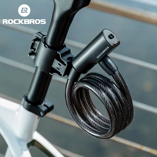 【TH Delivery】ROCKBROS เหล็กป้องกันการโจรกรรมสายเคเบิลจักรยานล็อคสายกุญแจล็อค MTB จักรยานถนนรถจักรยานยนต์ความปลอดภัยล็อคอุปกรณ์ขี่