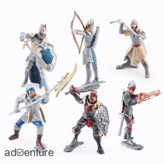 Adven ตุ๊กตาฟิกเกอร์ Western Myth Gryphon Rider Dragon Knight Spear Swords Bow ของเล่นสําหรับเด็ก