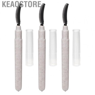 Keaostore Eyelash Brush  3pcs Silicone Eyelash Comb Brush Portable with Dust Cover for Make Up