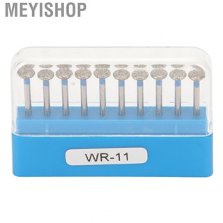 Meyishop Handpiece Burrs 10pcs  Bur Bits Stainless Steel Rust Proof With