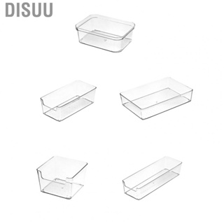 Disuu Drawer Storage Trays Durable Transparent Plastic Drawer Storage Divid Box for Kitchen