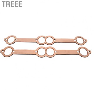 Treee Automotive Exhaust Gaskets  Exhaust Manifold Gasket Oval Port Stable Performance High Hardness 2Pcs Leakproof  for Small Block 327 305 350 383