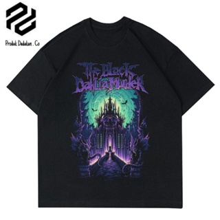 พร้อมส่ง ผ้าฝ้ายบริสุทธิ์  BAJU THE BLACK DAHLIA MURDER  T-SHIRT BAND METAL   HITAM   MUSIK   BAND   VINTAGE RAP TEE  P