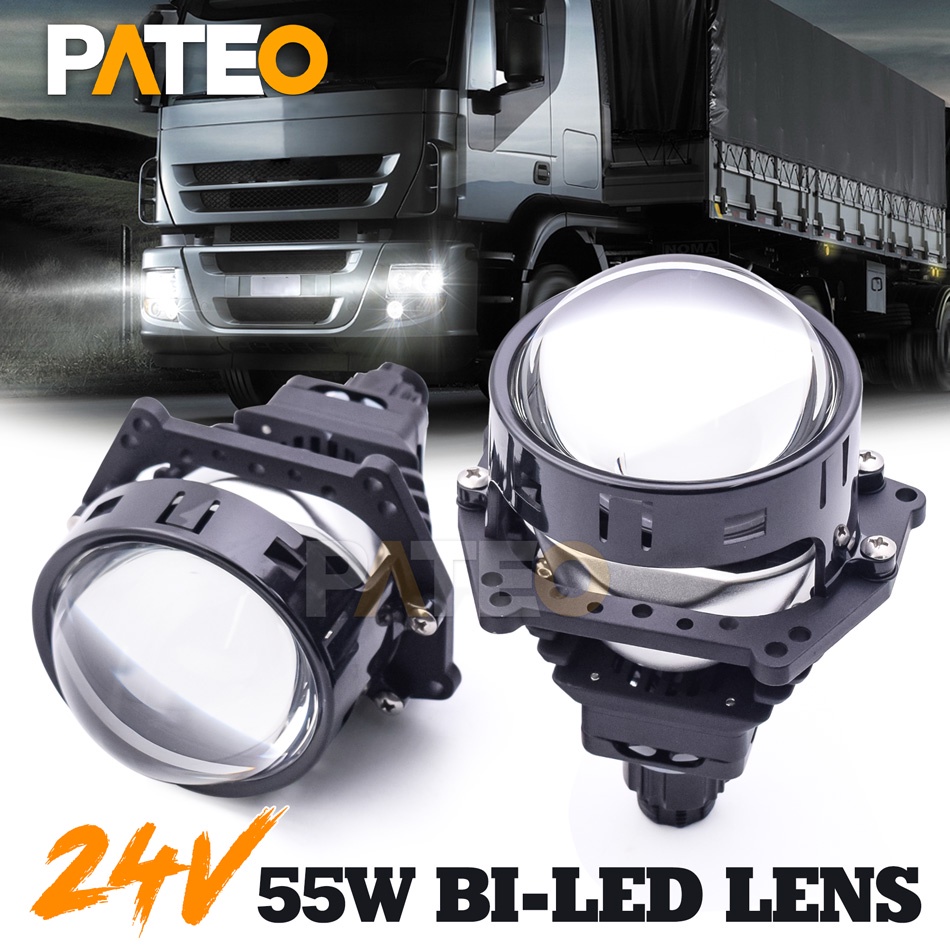 24V Bi LED โมดูลเลนส์สําหรับรถบรรทุกรถบัส LED ไฟหน้าสําหรับ Hella G5 3R โปรเจคเตอร์ H1 H4 H7 9005 90