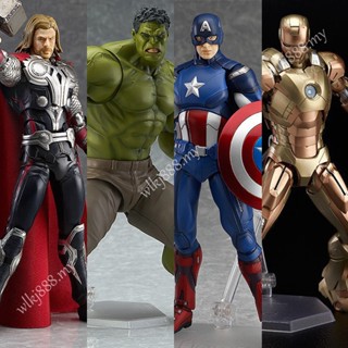 FIGMA โมเดลฟิกเกอร์ ตุ๊กตา The Avengers Iron man Captain America Thor Odinson Hulk 026 271 216 266