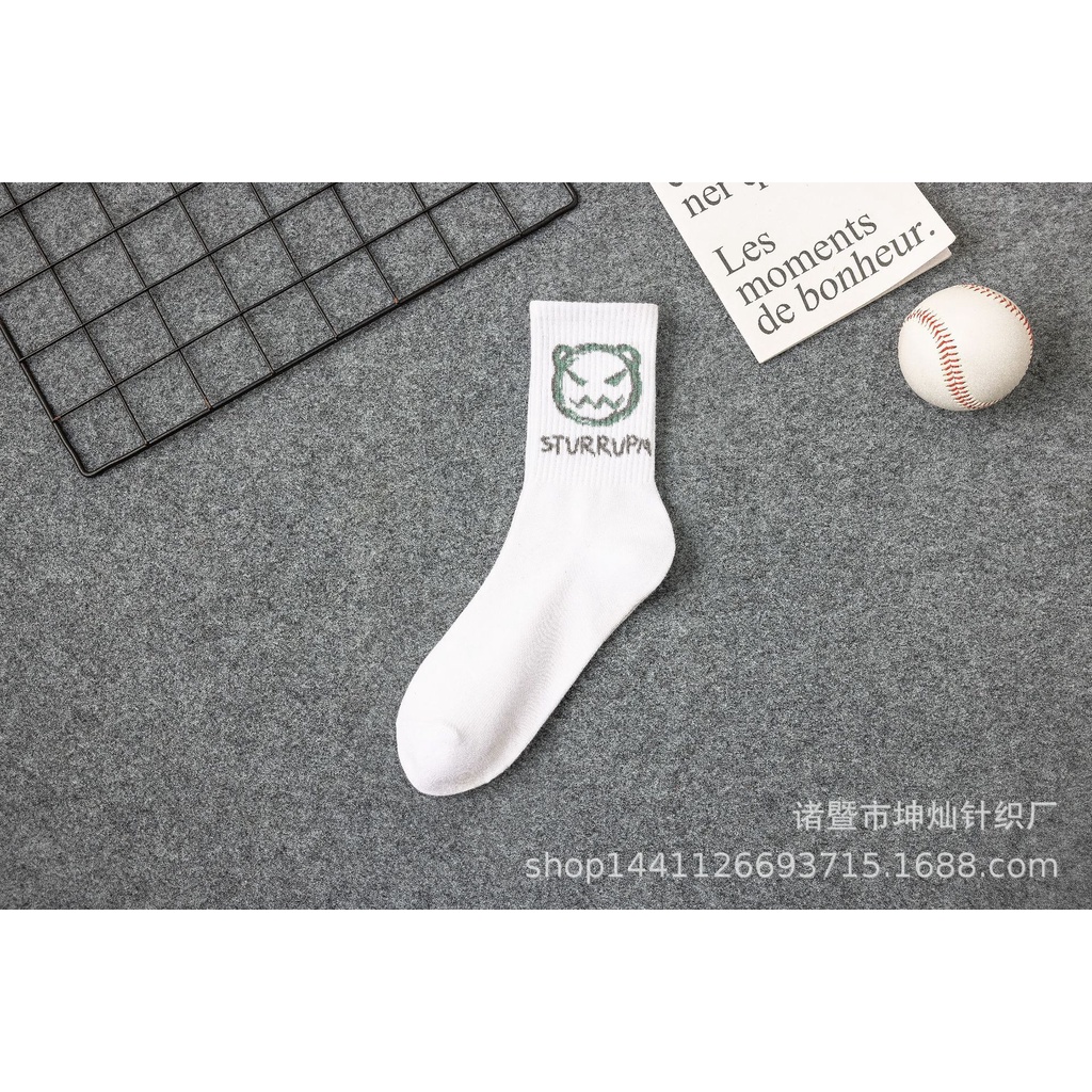 ถุงเท้ากีฬา ผ้าฝ้าย ระบายอากาศ ซับเหงื่อได้ดี สวมใส่สบาย สีดํา และสีขาว แฟชั่นฤดูใบไม้ผลิ และฤดูร้อน สําหรับผู้ชาย - รูปที่ 5