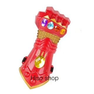 ถุงมืออินพินีตี้กาเร็ต ถุงมือทานอส ถุงมือไอรอนแมน  สีสันสวยงาม มีอัญมณี Infinity Gauntlet Stone