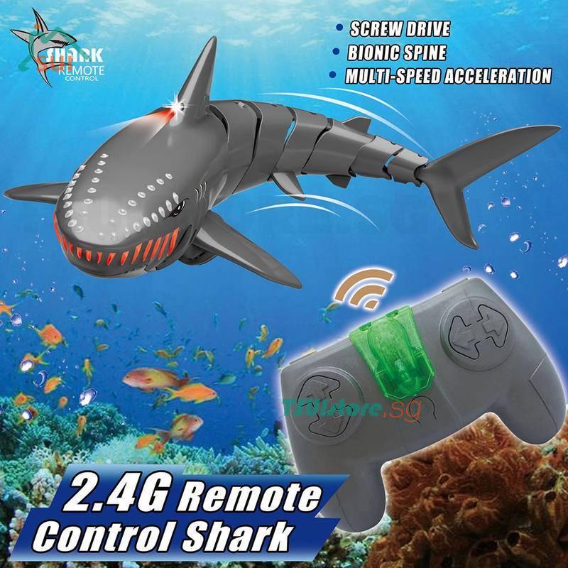 สมาร์ท RC Shark Whale ของเล่นน้ํารีโมทคอนโทรลเรือเรือดําน้ําหุ่นยนต์ปลาของเล่นไฟฟ้าสําหรับเด็ก