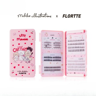 【ใหม่】FLORTTE ขนตาปลอม MIKKO ขนตาปลอม คลัสเตอร์เดี่ยว