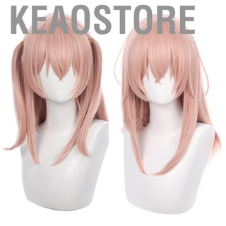 Keaostore Cosplay Wig Anime Character Medium Long Pink Synthetic Wig for Cosplay Halloween Party