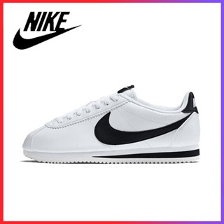 (โปรโมชั่น Spot）        สินค้าลิขสิทธิ์แท้ Nike Classic Cortez Leather รองเท้าวิ่งผู้ชายและผู้หญิง