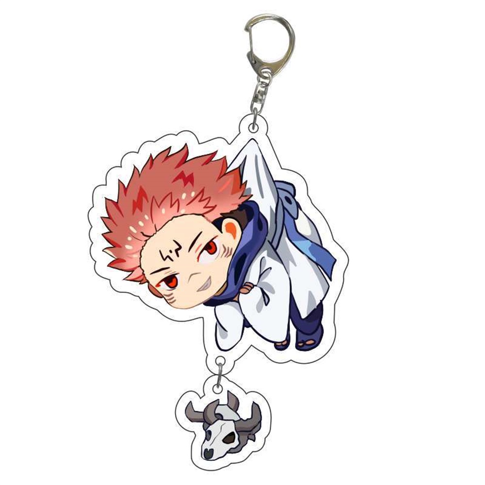 อะนิเมะ Jujutsu Kaisen รูปพวงกุญแจอะคริลิค Cartton Itadori Yji ตัวเลขพวงกุญแจ Kawaii กระเป๋าจี้อุปกรณ์เสริมคอสเพลย์แฟนของขวัญ ราคา ถูกที่สุด ดีลบีเคเค แกลเลอรีภาพที่ 2