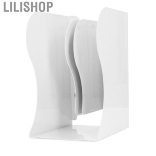 Lilishop Bookends Retractable Flexible Cute Simple White Large  Design Metal Materi