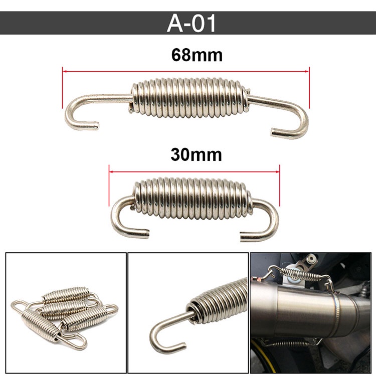 สปริงท่อไอเสียสแตนเลส เกรด 304 แบบหมุนได้ สําหรับรถจักรยานยนต์ - รูปที่ 3