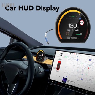 HJ001 3.54in Round Car HUD Display 800x640 Dashboard LCD Screen Digital Speedometer Gauge Replacement for Tesla รุ่น 3 Y