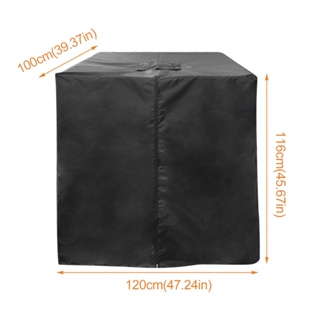 Outdoor Practical Oxford Cloth Waterproof Folding Sun Protection Heavy Duty Anti-Dust With Zipper Black IBC Tote Cover
