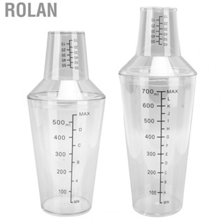 Rolan Boston Cocktail Shaker  Transparent Standard  Cocktail Shaker Beautiful Curve Clear Scale Glossy Surfaces Comfortable Hold Prevent Leakage  for Home