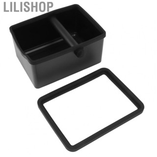 Lilishop Coffee Knock Box  Coffee Dump Bin TPFE Steel Shock Absorbent Black Square Hand Washable  Slip  for Kitchen