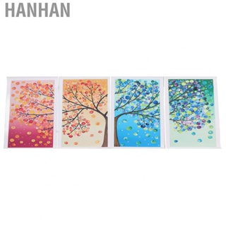 Hanhan 4 Seasons Oil Paintings  Colorful Wall Art Fashion Vivid Abstract Lucky Tree Oil Paintings  for Bar for Bedroom for Hotel for Kitchen