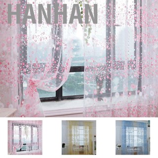 Hanhan Sheer Curtain Innovative Elegant Translucent Floral Voile Drapes for Living Room Study Room Bedroom