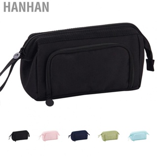 Hanhan Pen Case Ship Type with Window Style Large  Double Layer Zipper Design Portable Pencil Pouch for Kids