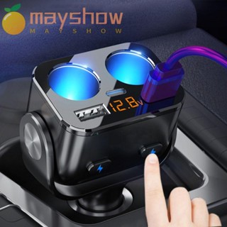 Mayshow อะแดปเตอร์ซ็อกเก็ตชาร์จ USB คู่ QC3.0 สําหรับรถยนต์