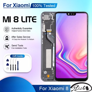 แผงหน้าจอสัมผัส Lcd ดิจิไทเซอร์ 6.26 นิ้ว พร้อมกรอบ สําหรับ Xiaomi Mi 8 Lite Mi 8 Lite