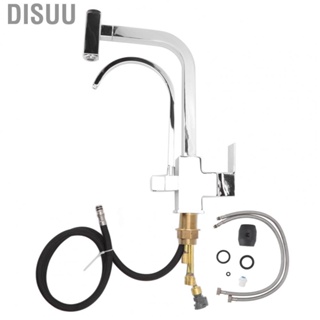 Disuu Pull Up Type Tap  Swiveling Kitchen Sink Faucet Rustproof 360 Degree No Leakage Arc Shaped  for Basin