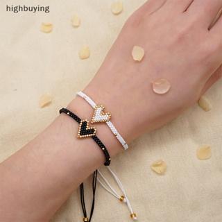 [highbuying] สร้อยข้อมือ ลูกปัดหัวใจ คนรัก ลูกปัด ปรับได้ เชือก กําไล เสน่ห์ สําหรับผู้หญิง วัยรุ่น เด็กผู้หญิง เครื่องประดับแฮนด์เมด ใหม่ พร้อมส่ง