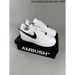 Ambush X AF1 Air Force 1 รองเท้าผ้าใบ สีขาว ดํา