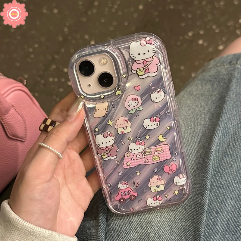 เคสโทรศัพท์มือถือ แบบนิ่ม ลายการ์ตูนคิตตี้ 3D สําหรับ IPhone 11 XR 7Plus 13 14 12 Pro MAX 7 8 6 6S Plus X XS MAX SE 2020