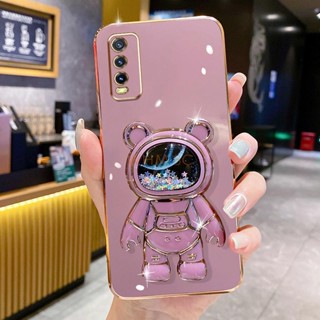 เคสโทรศัพท์มือถือ กันกระแทก ลายนักบินอวกาศ พร้อมขาตั้ง หรูหรา สําหรับ Vivo Y20 2021 Y20i Y20S Y12S 2021 Y20S G Y20A Y12A Vivo 2026 Y3S 2021