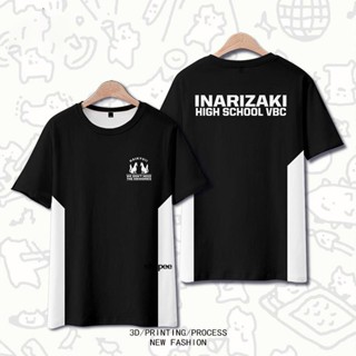 เสื้อยืดแขนสั้น พิมพ์ลาย Volleyball Haikyuu Merchandise Inarizaki สําหรับผู้ชาย และผู้หญิง