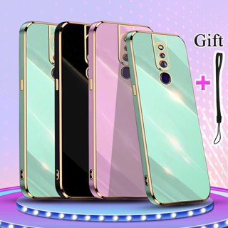 เคสโทรศัพท์มือถือซิลิโคน TPU แบบนิ่ม ชุบไฟฟ้า ขอบตรง สําหรับ OPPO F11 Pro