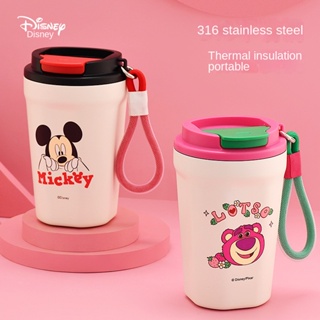 Disney แก้วกาแฟ สเตนเลส 316 เกรดอาหาร มีฉนวนกันความร้อน สะดวก สําหรับนักเรียน ผู้หญิง 0618