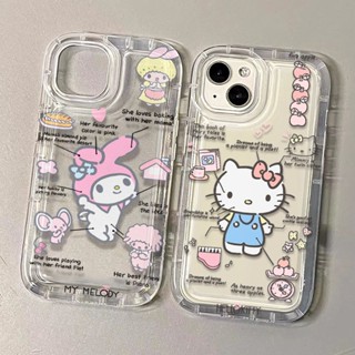 Yiki|เคสโทรศัพท์มือถือแบบนิ่ม กันกระแทก ลายการ์ตูนคิตตี้ เมโลดี้ สําหรับ Xiaomi POCO X3 Pro X3 M5S M5 M3 M2 Pro M2 X2 F3 13 Pro 13 12 Pro 12S 12 11 Lite 11 Pro 11 10S