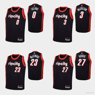 เสื้อกีฬาบาสเก็ตบอลแขนกุด ลายทีม Ani NBA Jersey Nurkic Lillard Mclemore Mccollum สไตล์คลาสสิก