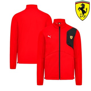 ใหม่ล่าสุด F1 ชุดแข่งรถ + เสื้อแจ็กเก็ตแขนยาว แบบนิ่ม ลาย Scuderia Ferrari F1 เหมาะกับฤดูใบไม้ผลิ สําหรับผู้ชาย และผู้หญิง 2023