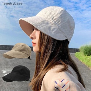 [jewelrybase] หมวกปีกกว้าง พับได้ กันแดด แบบพกพา ปรับได้ เหมาะกับเดินชายหาดกลางแจ้ง สไตล์บูติก แฟชั่นฤดูร้อน สําหรับผู้หญิง