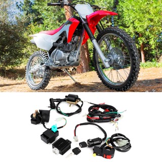 Super Motor ชุดสายไฟสำหรับสตาร์ทเครื่องยนต์ Kick Start สำหรับชิ้นส่วนดัดแปลงของ Dirt Bike 110cc