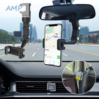 ⚡READYSTOCK⚡1Pcs  ABS Car Phone Holder 360-Degrees Rotating Stand Rearview Mirror Mount