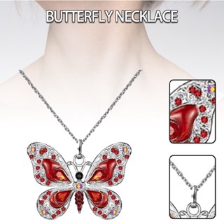 New 925 Silver Butterfly Clavicle Chain Women Pendant Necklace Charm Jewelry