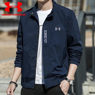 เสื้อแจ็กเก็ตแขนยาวลําลอง ป้องกันลม พิมพ์ลาย Under Armour แฟชั่นฤดูใบไม้ผลิ และฤดูใบไม้ร่วง สําหรับผู้ชาย