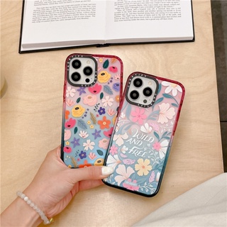 CASETIFY【ดอกไม้ฟรี และวิลล์】เคสโทรศัพท์มือถืออะคริลิค ลายดอกไม้ หลากสี สร้างสรรค์ สําหรับ iPhone 14 Pro MAX 12 13 Pro MAX