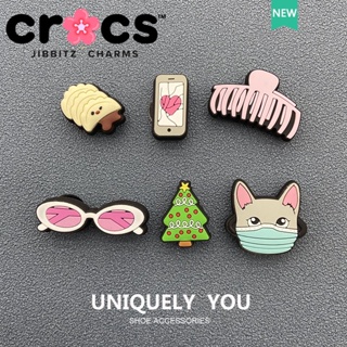 Jibbitz Crocs charms หัวเข็มขัด รูปดอกไม้น่ารัก DIY อุปกรณ์เสริม สําหรับตกแต่งรองเท้า 2023