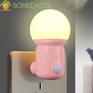 SOMEDAYZL โคมไฟกลางคืน LED ปลั๊ก EU สําหรับให้อาหารเด็กทารก ห้องนั่งเล่น ห้องนอน