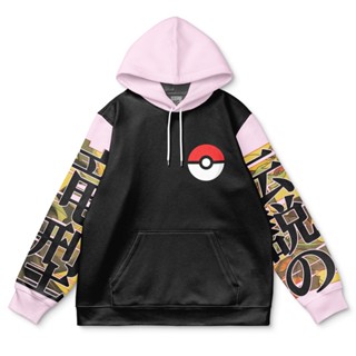 เสื้อกันหนาว มีฮู้ด ลาย Kyurem Pokemon Streetwear